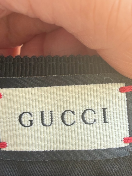 Gucci Black GG Canvas Baseball Cap with Red & Green Web main image 4